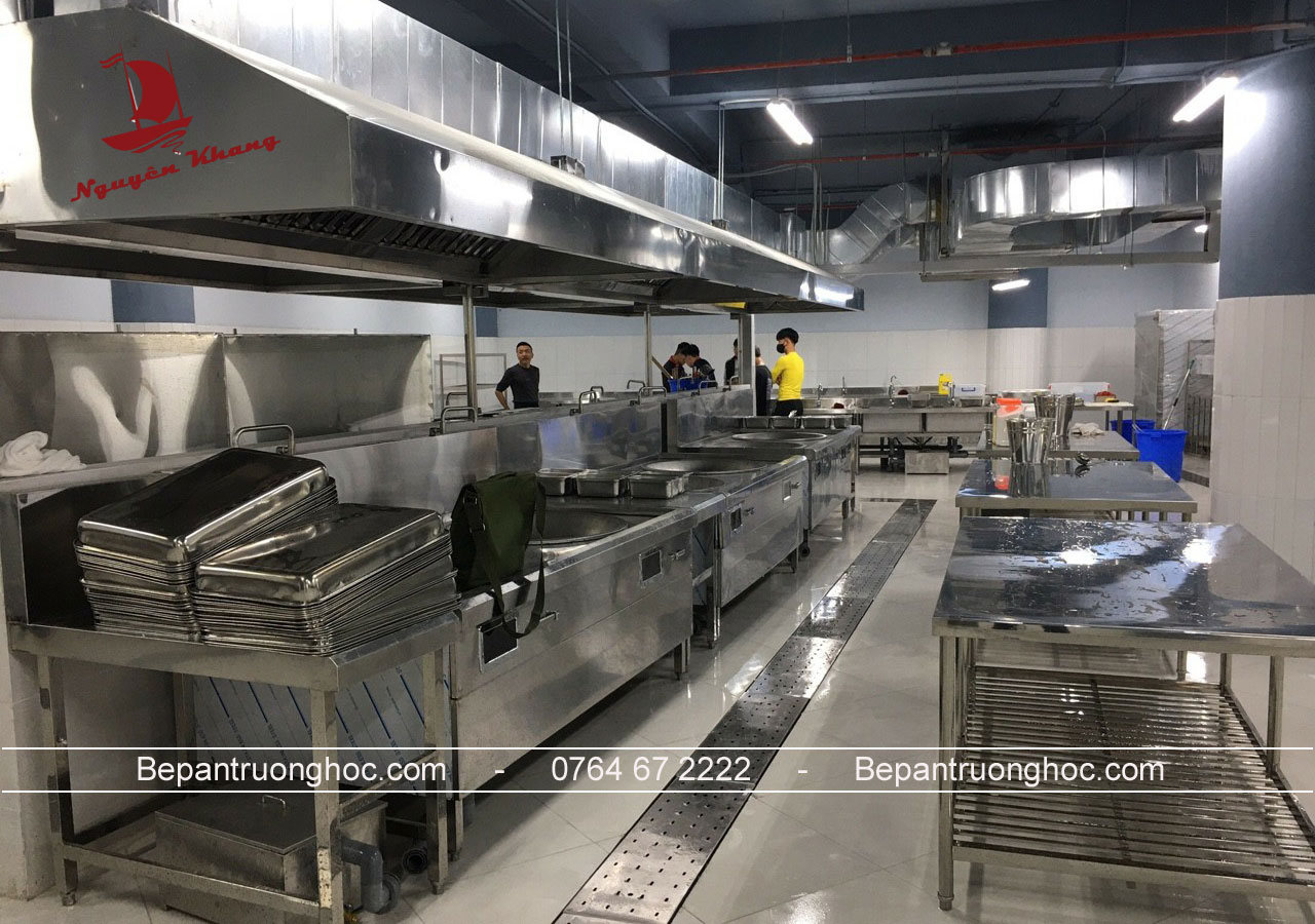 Thi công hoàn thiện bếp ăn trường tiểu học Tương Giang - Bắc Ninh