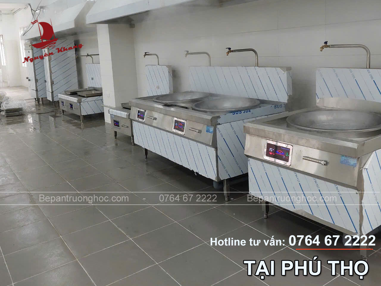 Thiết kế & Thi công bếp ăn trường học tại Phú Thọ