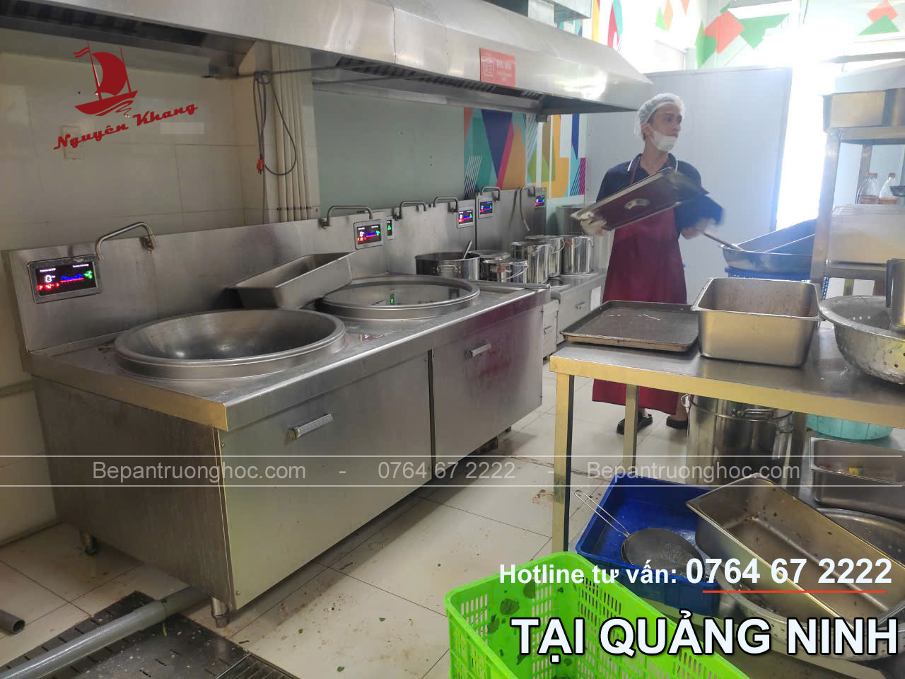 Thiết kế & Thi công bếp ăn trường học tại Quảng Ninh