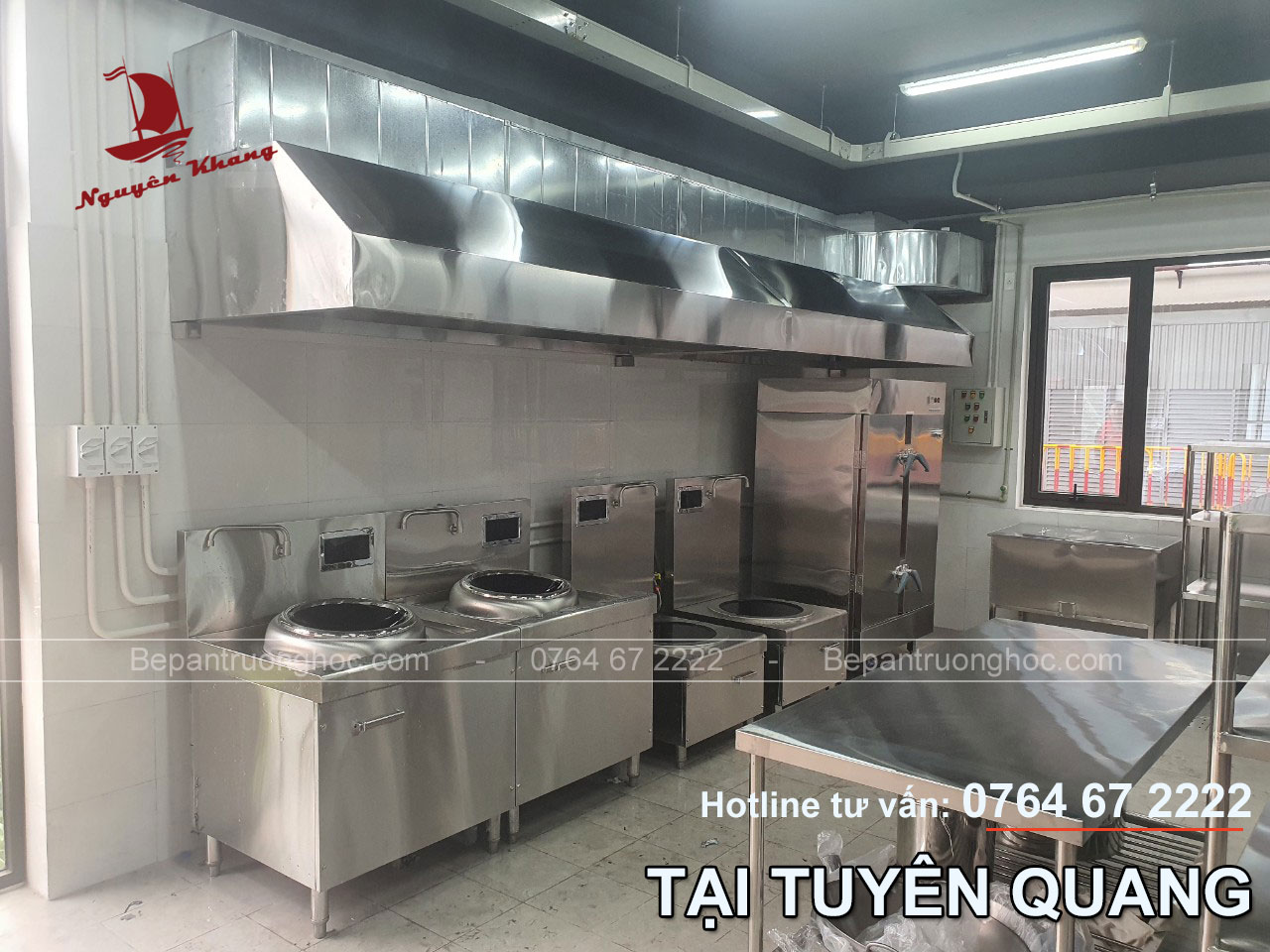Thiết kế & Thi công bếp ăn trường học tại Tuyên Quang