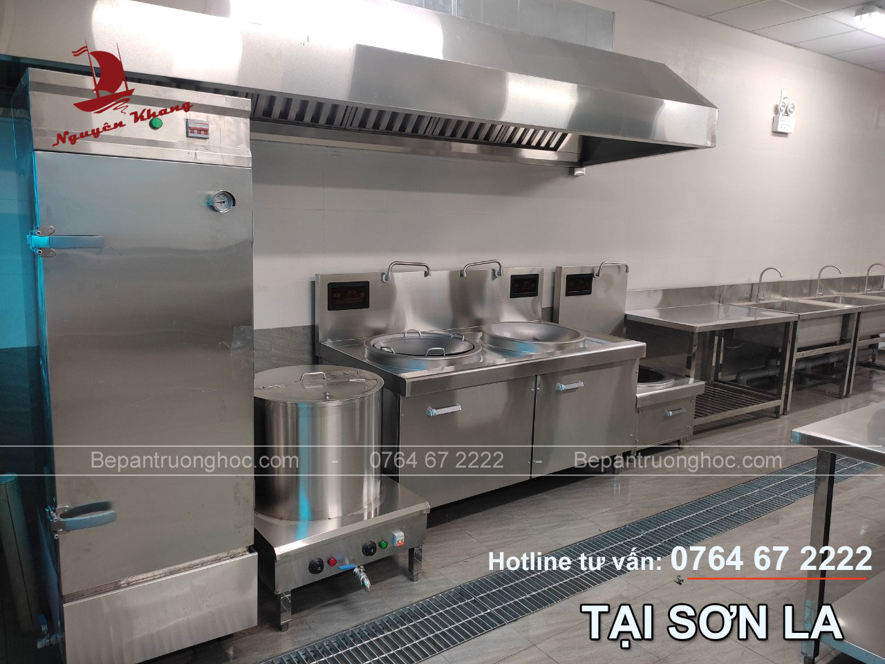 Thiết kế & Thi công bếp ăn trường học tại Sơn La