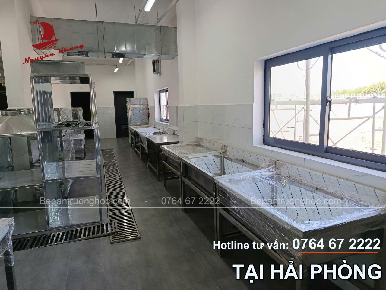 Thiết kế & Thi công bếp ăn trường học tại Hải Phòng
