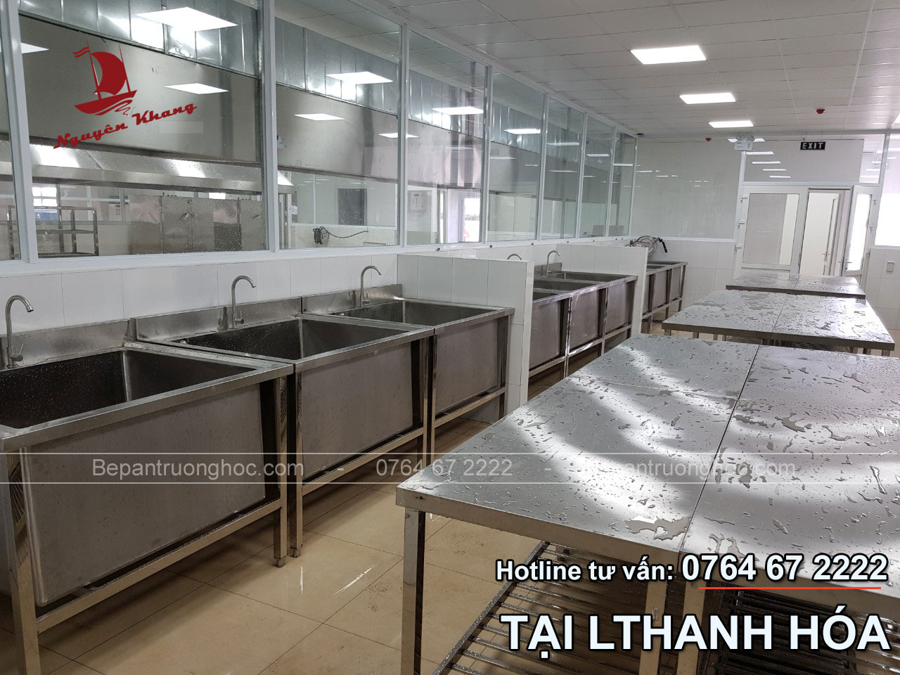 Thiết kế & Thi công bếp ăn trường học tại Thanh Hóa